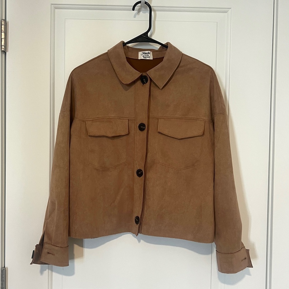 Women’s Brown Suede Shacket - Size S (One Loved Babe)